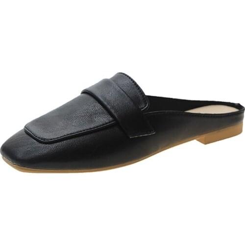 New Style 2020 Sandals Women Flat Ladies Soft Leather Half Shoes Comfy Zapatos Female Casual Sandalias Mujer Walking Footwear