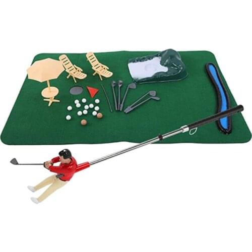 1Unit Interactive Mini Finger Golf Toy Set Realistic Golf Sport Game Mini Toy Gift Motor Training Playset for Toddlers H055