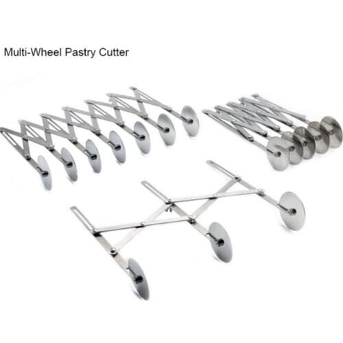 1PC Stainless Steel Dough Divider Cutter Side Pasta Knife Flexible Roller Blade 5/7/3 Wheels Pizza Pastry Peeler Bake Tool