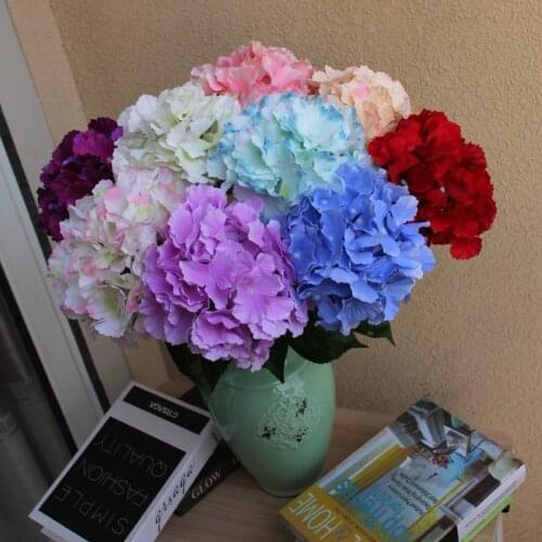 10pcs/lot Silk hydrangea diy gifts wedding Road christmas decor for home plastic products artificial flowers Rattan fake flower