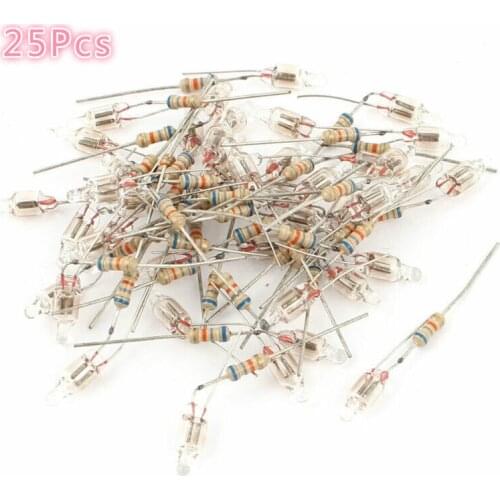 25 neon light bulbs with 100-220V pressure resistanceorange indicator neon signs 5X10mm neon lights