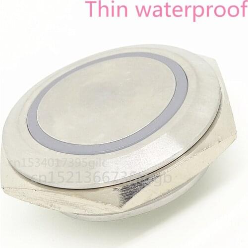 30MM Soft Touch Metal Reset Button Switch Waterproof Stainless Steel Start Button Jog Switch with LED Light