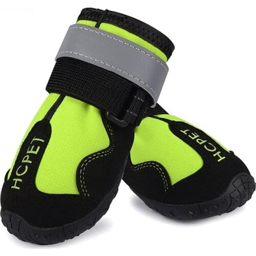 4Pcs pet dog shoes small medium-sized pets four seasons night reflective anti-kick climbing water repellent non-slip dog shoes