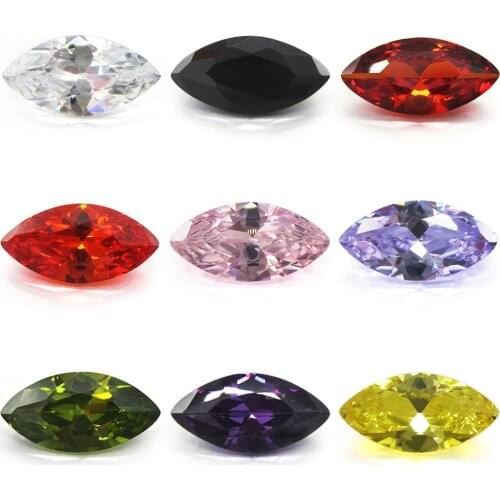 5A Grade 1.5x3~4*8mm Marquise Cut White CZ Stones, Garnet, Black, Olive, Purple, Lavender, Pink Cubic Zirconia Stone For Jewelry