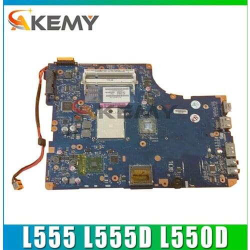 AKEMY K000093250 Laptop Motherboard For Toshiba Satellite L555 L555D L550D LA-5332P Main Board WORKS