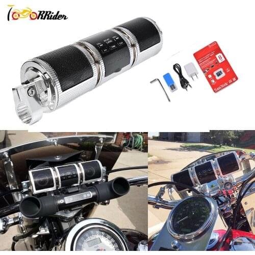 Motorcycle Accessories ATV Bluetooth Stereo MP3 FM Radio Speaker Handlebar with 8 GB for Honda Yamaha Suzuki Kawasaki