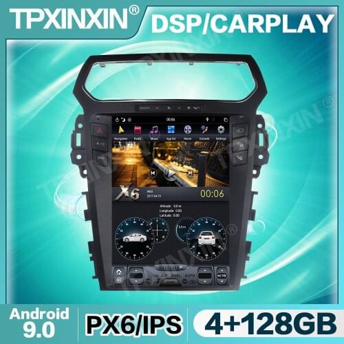 128GB Tesla Screen Android 9.0 Car Radio For Ford Explorer 2014 - 2019 Multimedia Auto DVD Player Navigation Stereo GPS 2 din