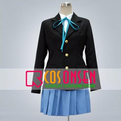 COSPLAYONSEN K-On! Sakuragaoka High School Girl Uniform Cosplay Costume Black Blue Color Any Size