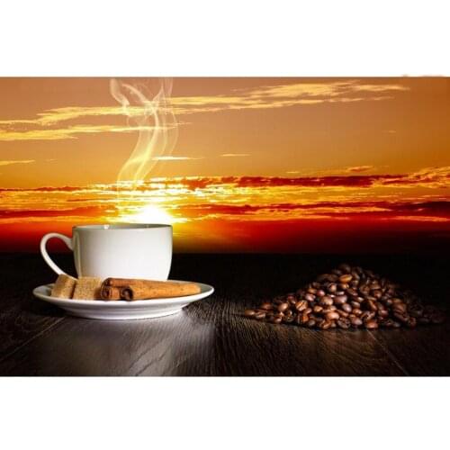 Home decoration Diamond embroidery coffee 5d diy diamond painting crystal Diamond mosaic patterns Pictures of rhinestones sunset