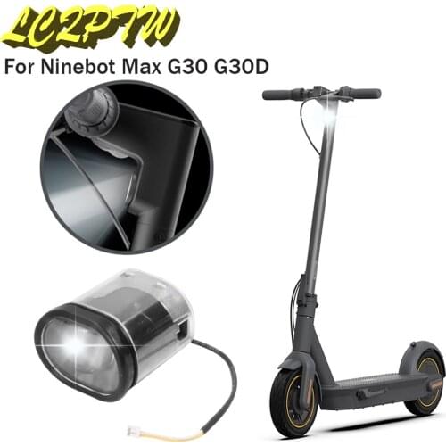 Waterproof Front Headlamp Headlight for Ninebot Max G30 Electric Scooter Front Headlamp Headlight Assembly Kit Light Parts