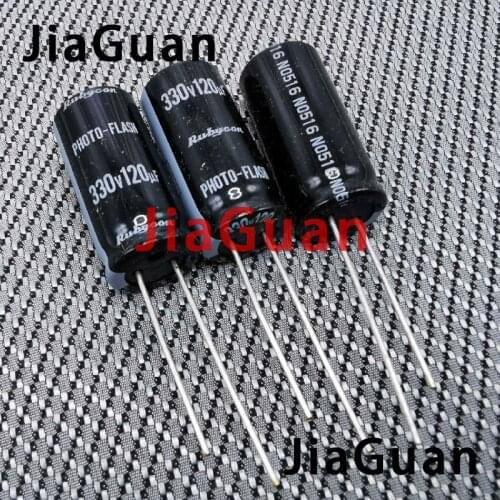 10PCS NEW RUBYCON PHOTO-FLASH 330V120UF 13X28MM Flash Electrolytic Capacitor 120uF/330V FW 330v 120uf