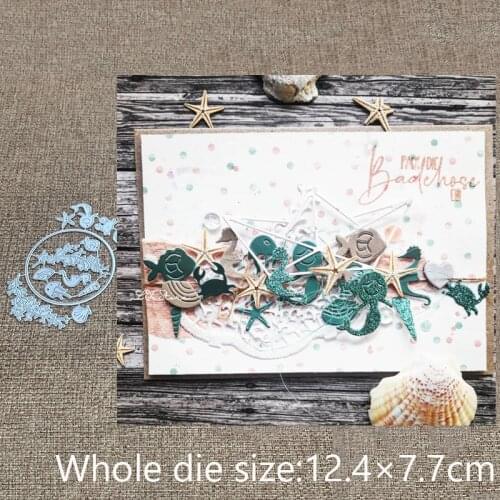 XLDesign Craft Metal stencil mold Cutting Dies Marine life ring decoration scrapbook die cuts Album Paper Card Craft Embossing