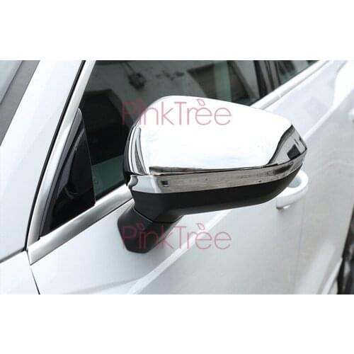 For Audi Q3 2019 Side Wing Door Mirror Cove Rear View Cap Overlay Molding Garnish Car Styling Accessories