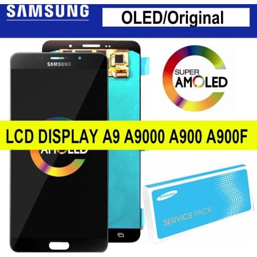 OLED/Super AMOLED 6.0" Display For SAMSUNG Galaxy A9 A9000 A900 A900F LCD Screen Touch Digitizer Assembly Replacement Parts