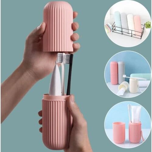 Portable Toothbrush Holder Storage Case Box Organizer Travel Toothpaste Household Storage Cup Bathroom Accessorie
