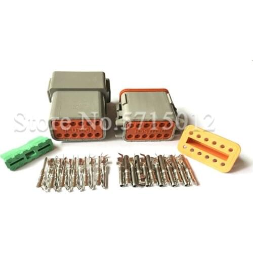12 Hole DT06-12S DT06-12P DT Series Female Male Grey Plug Automotive Connector Waterproof Electrical Wire Socket For Deutsch