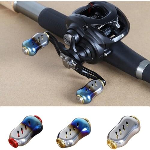 Diy All-metal Stainless Steel Fishing Reel Handle Knob Comfortable Hand Feeling Smooth Use Fishing Reel Parts Peche