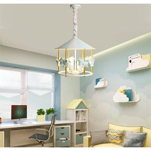 Nordic Cartoon Pegasus Resin Ceiling Lights Childrens Room Bedroom Restaurant Clothing Store Baby Room Home Decor Ceiling Lamps