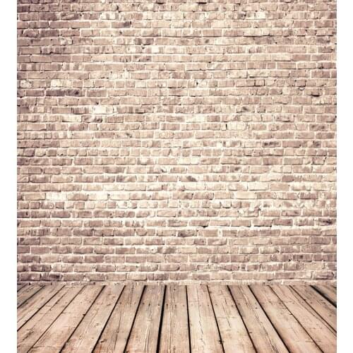 VinylBDS Wood Background Brick Wall Wood Floor Retro Photography Backdrops Wood For Children