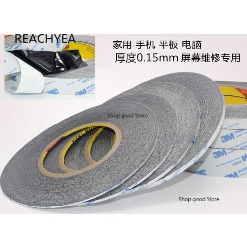 1mm-10mm*50 Meters Ultra Thin & Slim Black Double Sided Adhesive Tape for Mobile Phone Screen LCD Display Digitizer Repair