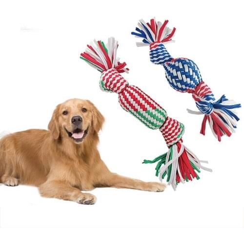 1 pcs Pet Dog Toys Puppy Durable Cotton Rope Candy Shaped Chew Toy Interactive Sound Toy Dog Molar Supplies