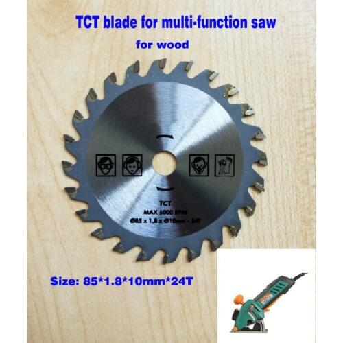2pcs/lot multi function mini saw blade 85mm 24T hole dia.10mm wood cutting round disc, hard alloy TCT circular saw blade