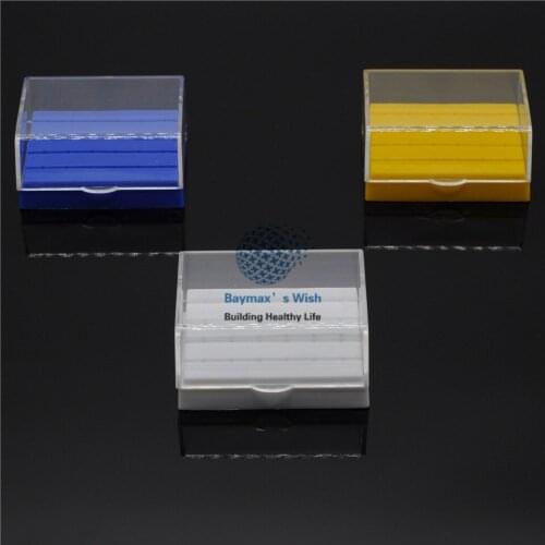 3Pcs Dental Plastic Bur Holder Block Case 24 Holes Yellow/Blue/White NEW