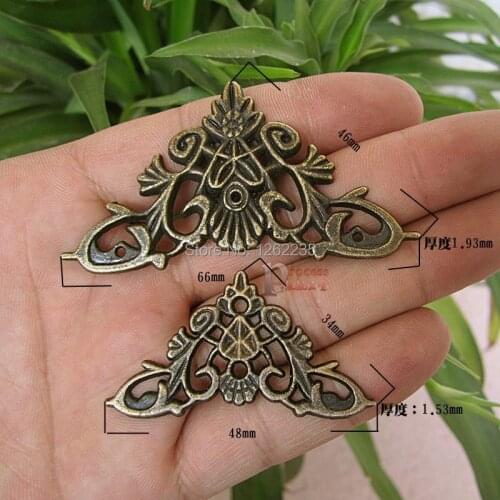 34 * 48 mm fillet alloy/box edges/gift box edges/decoration wine box Angle of triangle slice