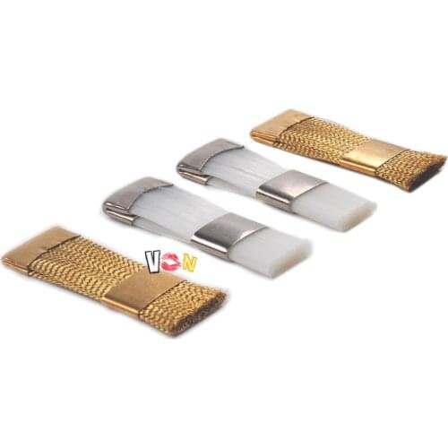4pcs Dental material Copper Brass Flat brush For clean Burs