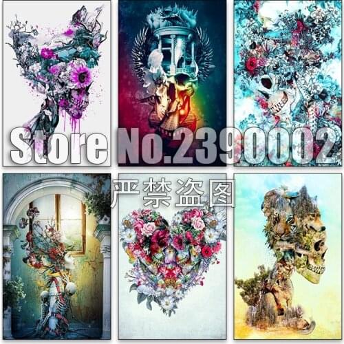 5d Diy Diamond Painting Cross Stitch QUEEN OF SKULLS Diamond Embroidery Mosaic Paintings Hobbies Full Rhinestone Gifts Picture