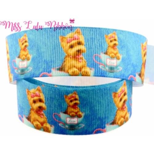 6mm-75mm Anaimal Frog Printed Grosgrain Ribbon Hair Clip Handmade Headband Cartoon Hair accessories Decoration 50 Yards/roll