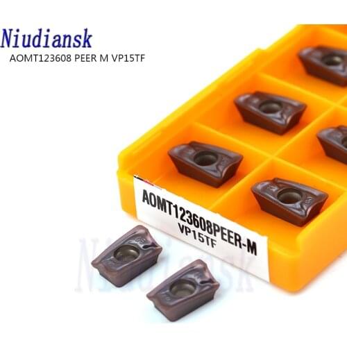 AOMT123608 PEER M VP15TF Carbide Turning Blades CNC Metal Lathe Tools Milling Inserts Suitable For Stainless Steel Processing