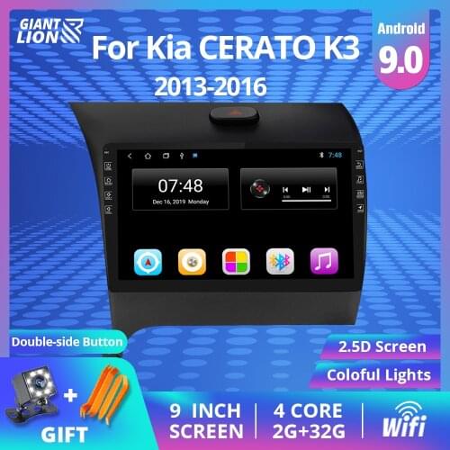 9''2DIN Android 9.0 IPS Car Radio For Kia CERATO K3 FORTE 2013 2014 2015 2016 Car GPS Radio Head Unit Multimedia DVD Player