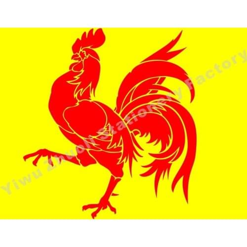 Belgium Wallonia Flag 150X90cm (3x5FT) 120g 100D Polyester Double Stitched High Quality Banner Free Shipping
