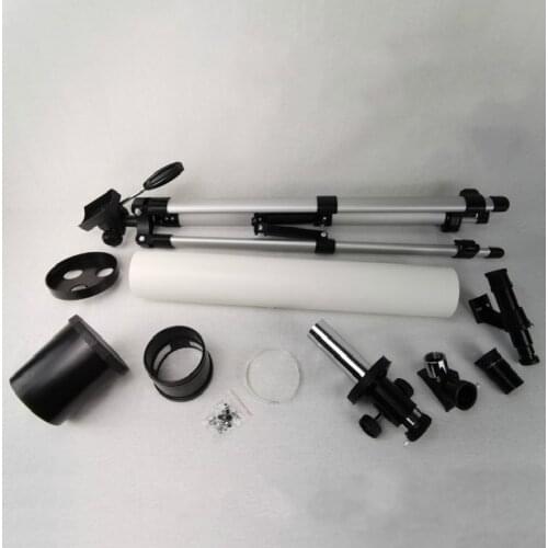 DIY Refraction Astronomical Telescope DIY Full Set of Accessories 80mm Object Lens Base Focuser PVC Tube