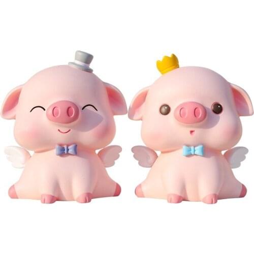 Home Decor Cute Pig Coin Bank Drop-Resistant Children Pig Money Boxl Girl Cute Savings Bank Money Box Cute Piggy Bank