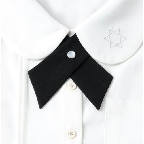 Cross Tie Fashion Student Uniform Necktie Korean Version British Male and Female Girls Shirt Accessories Pure Color Bowtie