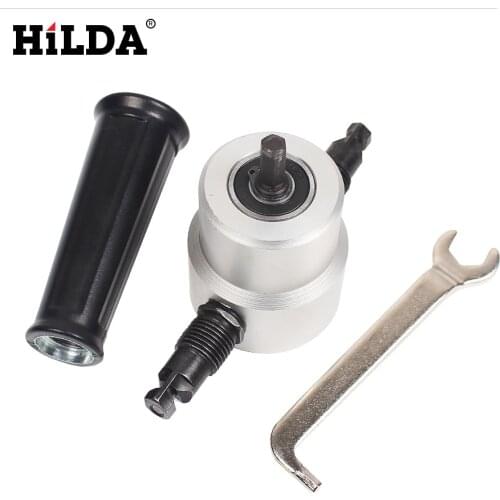 HILDA Nibbler Sheet Metal Cut Double Head Sheet Metal Cutter Drill Attachment Home Hand Tools Power Tools Accessaries