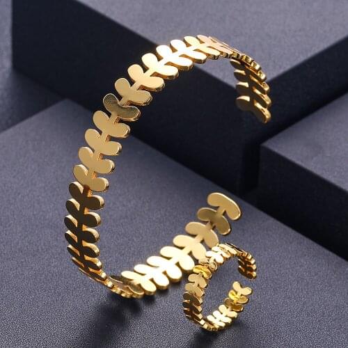 Janekelly luxury Unique African Bangle Ring Set Jewelry Sets For Women Wedding Cubic Zircon Crystal CZ Dubai Bridal Jewelry Set