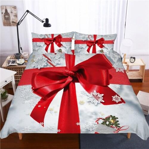 3D Christmas duvet cover with pillowcase comforter bedding set Single size Snowman print bedlinen bed set Children gifts