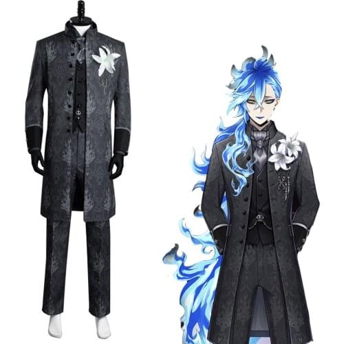 Twisted-Wonderland Hercules Idia Cosplay Costume Uniform Coat Pants Props Halloween Carnival Costume Full Suit