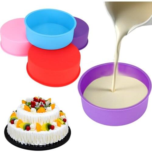 Round Shape Mousse Cake Moulds Cake Decorating DIY Desserts Baking Mold Silicone Cake Mold Kitchen Bakeware