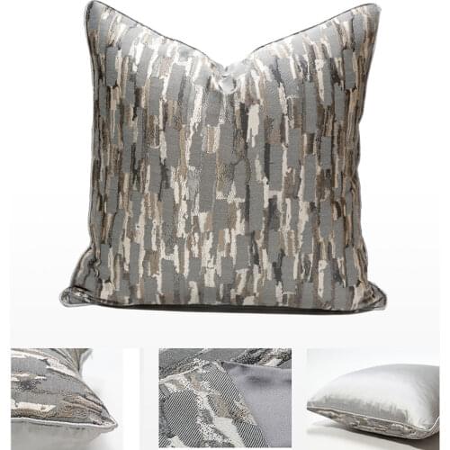 Simple Lattice Pattern Bedroom Sofa Living Room Backrest Pillowcase Cushion Cover Home Supplies Decoration