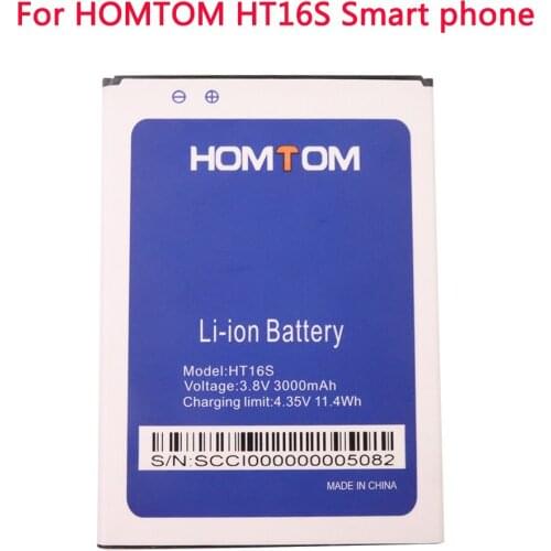 100% New Original HOMTOM HT16S Battery Replacement 3000mAh li-ion Back-up Battery for HOMTOM HT16S Smartphone Batteries