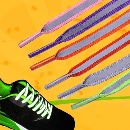 2021 NEW 3M Reflective Shoelaces Sneaker Shoestrings Running Shoelace Unisex Fashion Shoe Laces Luminous Glowing Shoelaces1Pair