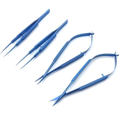Needle Holders Scissors Tweezers Ophthalmic Microsurgical Surgical Instruments 12.5cm