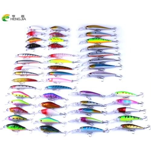 Drop shipping 48 pcs lots fishing lures hard bait crankbaits good quality tackle 2018 new
