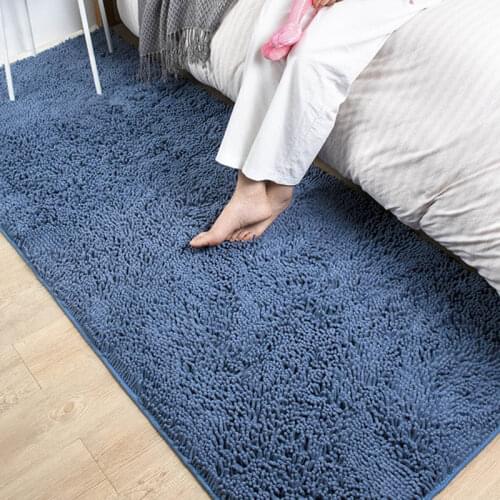 Chenille Carpet for Living Room Microfiber Plush Bedroom Area Rugs Water Absorbent Bath Mat Bathroom Rug Anti Slip Floor Mat