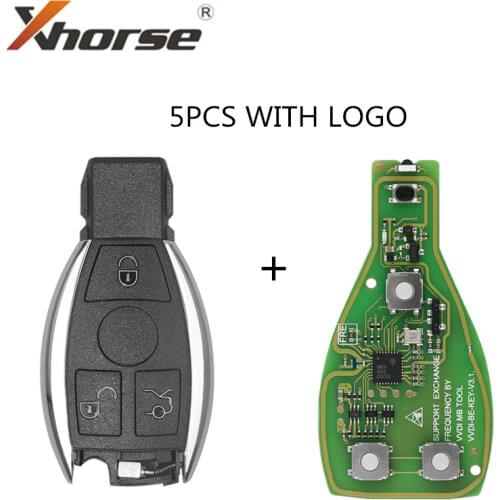 5PCS Xhorse VVDI BE key Pro improved version Plus smart key shell 3 button for Benz without Logo on CZ warehouse