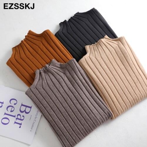 Chic Autumn winter thick Sweater Pullovers Women Long Sleeve casual 2021 turtleneck warm basic Sweater knit Jumpers top